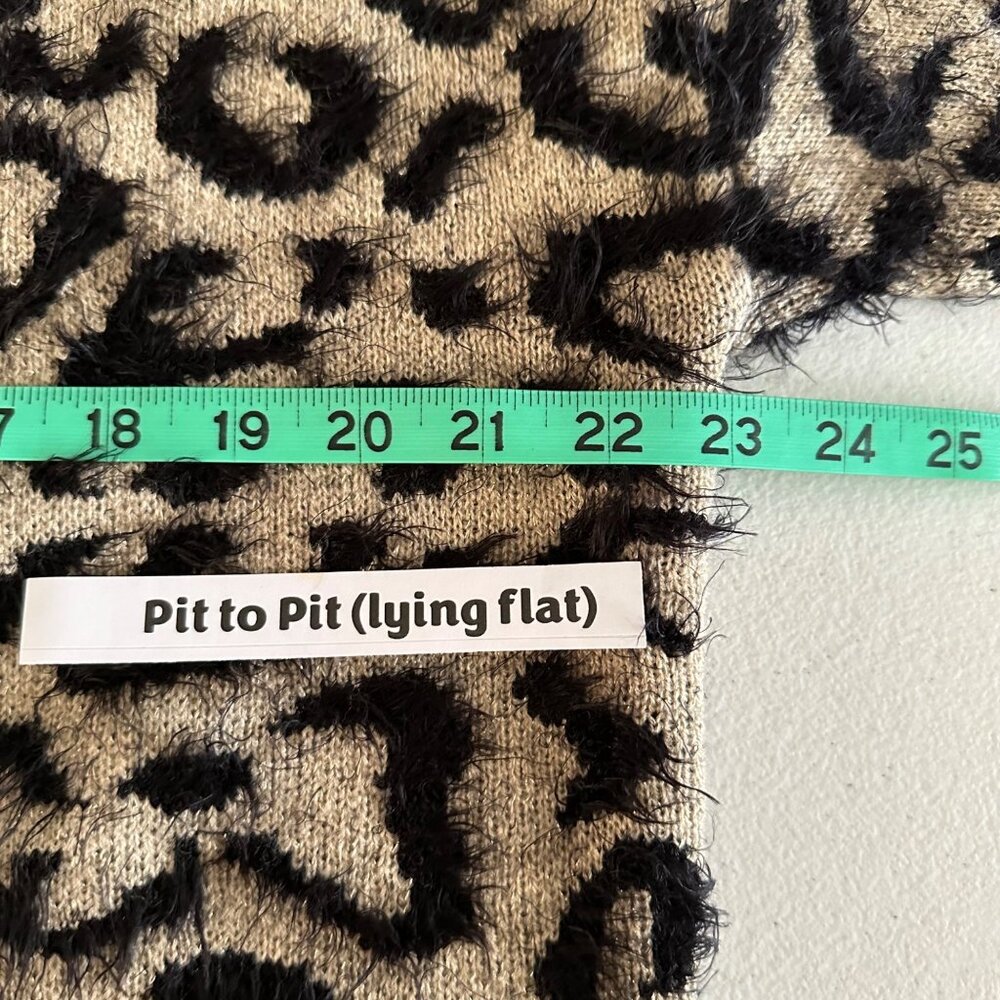 Marc New York Women’s XL Sweater SOFT Thick Fur Feel Long Sleeve Animal Print - Picture 10 of 11